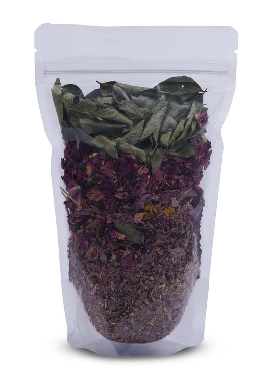 YOGI’S GIFT close-up of herb textures and colors highlighting natural ingredients benefit