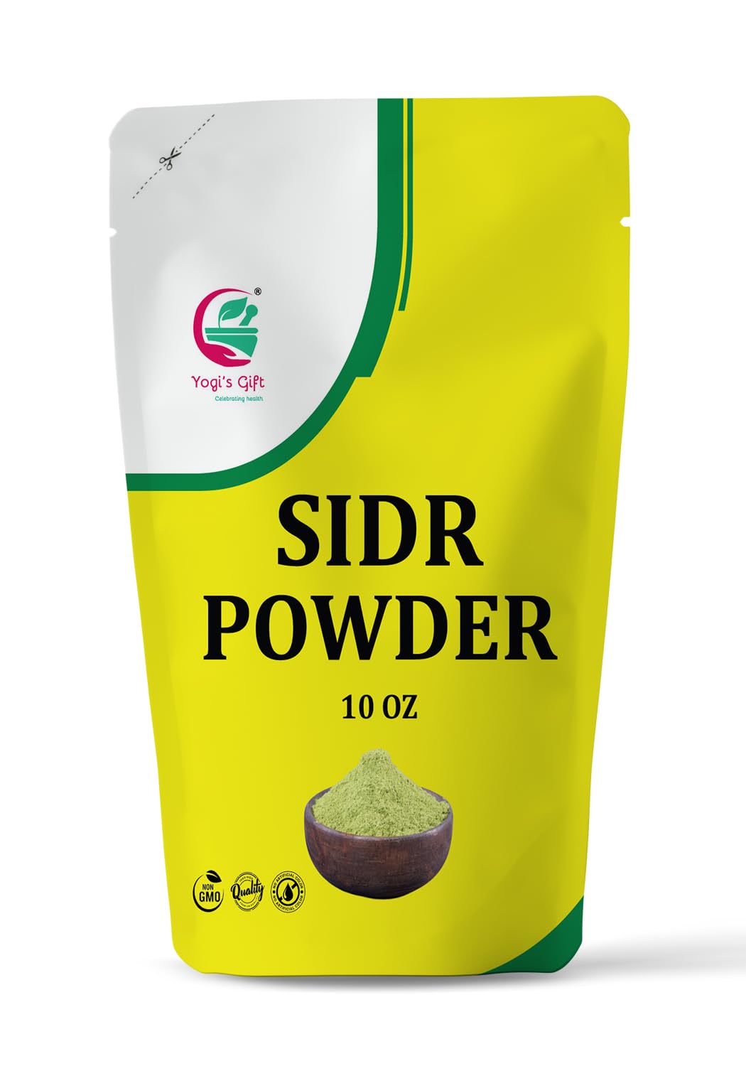 YOGI’S GIFT front packaging showing organic Sidr powder and benefits