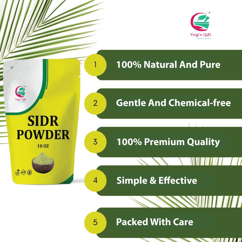 YOGI’S GIFT Sidr powder in a bathroom setting for at-home use benefits