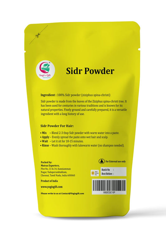 YOGI’S GIFT close-up of Sidr powder texture highlighting purity