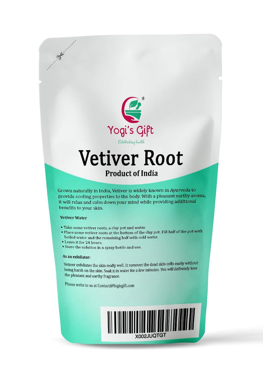 YOGI’S GIFT close-up of vetiver root texture highlighting fresh earthy aroma benefits