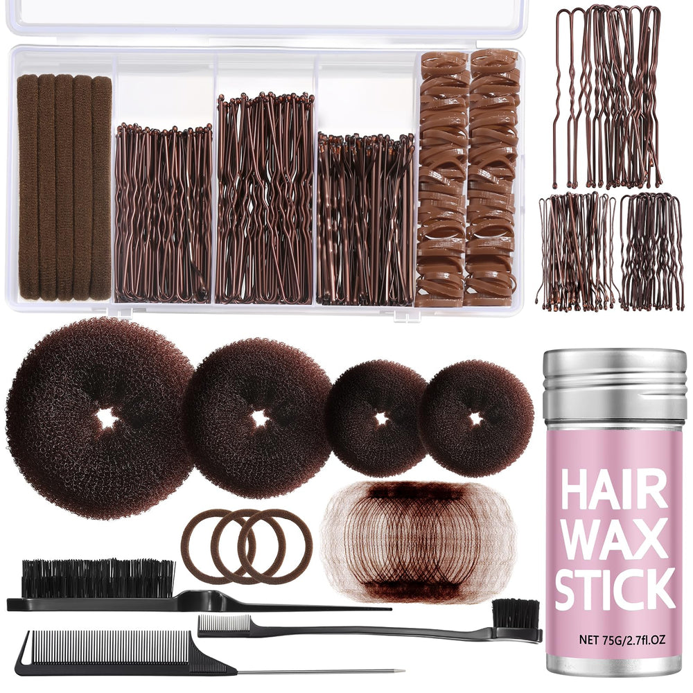 Yogode front package showing full bun maker kit and contents for easy styling