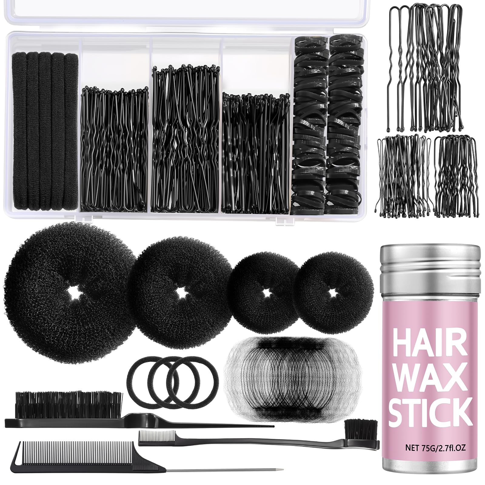 Yogode front packaging showing full bun maker kit and complete contents for styling