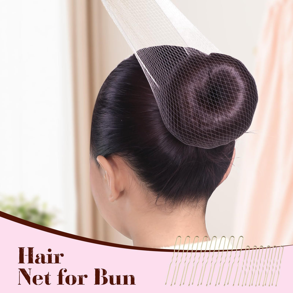 Yogode packaged invisible hair nets showing thin mesh and discreet hold benefit