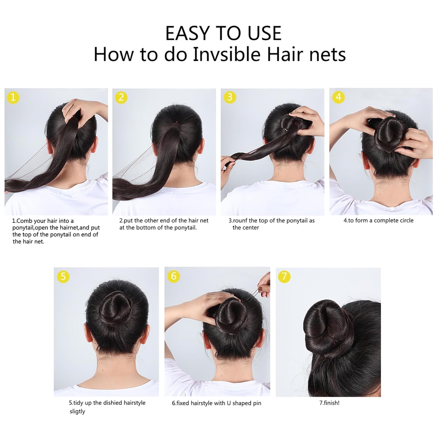 Yogode model wearing a polished bun made with the kit for event-ready style