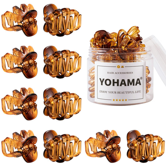 YOHAMA front packaging showing ten brown clips and box, convenient storage benefit