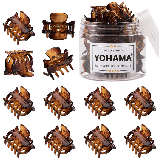 YOHAMA front packaging showing 12 brown clips and protective box, durable storage benefit