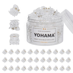 YOHAMA front packaging showing 36 clear mini clips for bulk value and protection