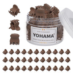 YOHAMA front packaging showing 36 dark brown mini clips and protective box for neat storage