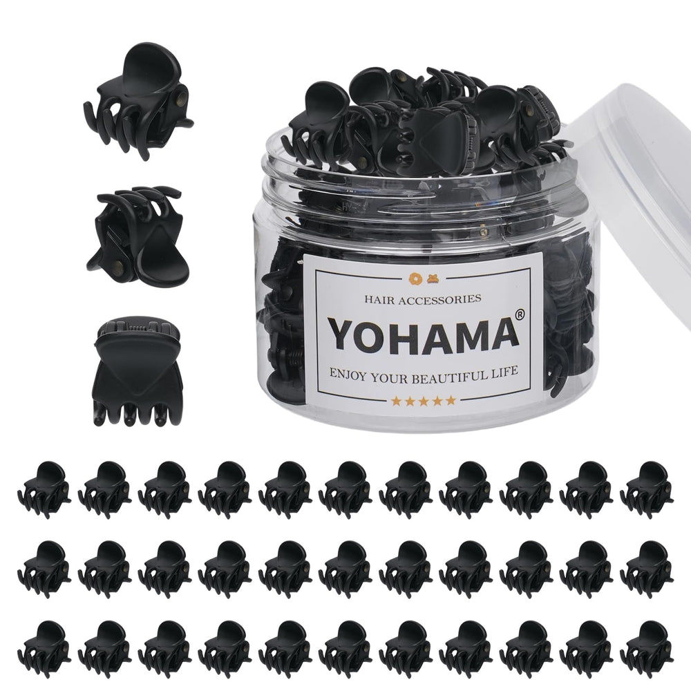 YOHAMA front packaging showing 36 black mini clips for bulk savings