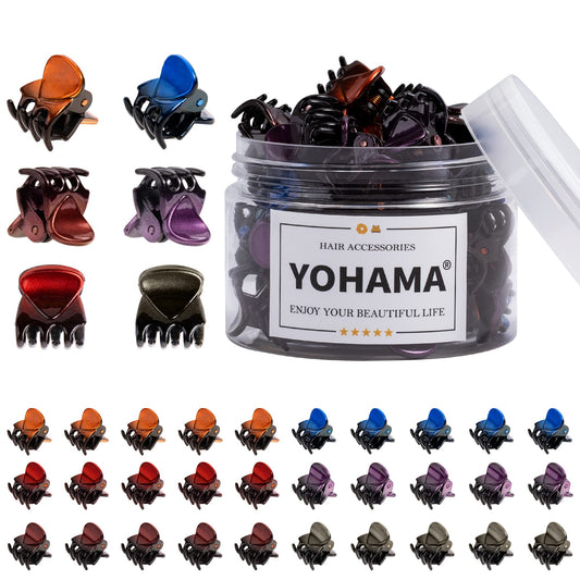 YOHAMA front view of mini glossy clips showing compact design and tidy hold
