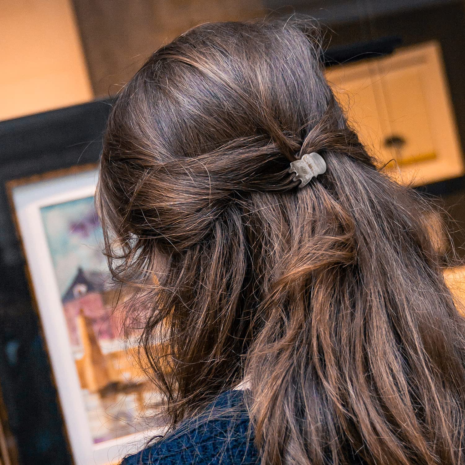 YOHAMA clip used in a braided hairstyle adding discreet hold