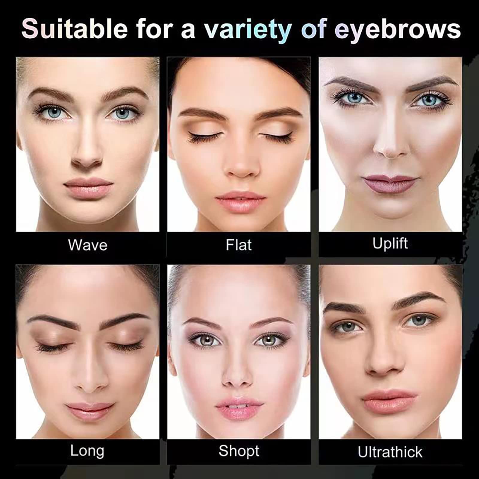YOIHOJET before and after brows comparison demonstrating fuller natural look