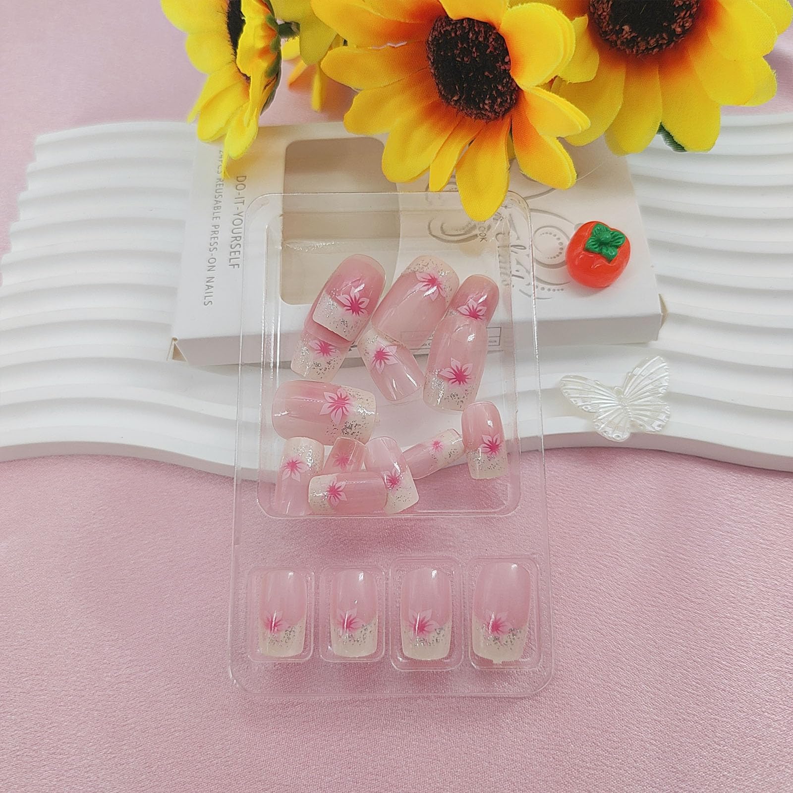 YOJIATOP close-up of pink flower design highlighting delicate detail and feminine appeal