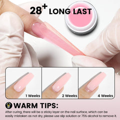 YOKE FELLOW applying builder gel with dual form for easy shaping