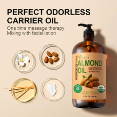 Yoken almond oil in hair treatment showing nourishment and shine