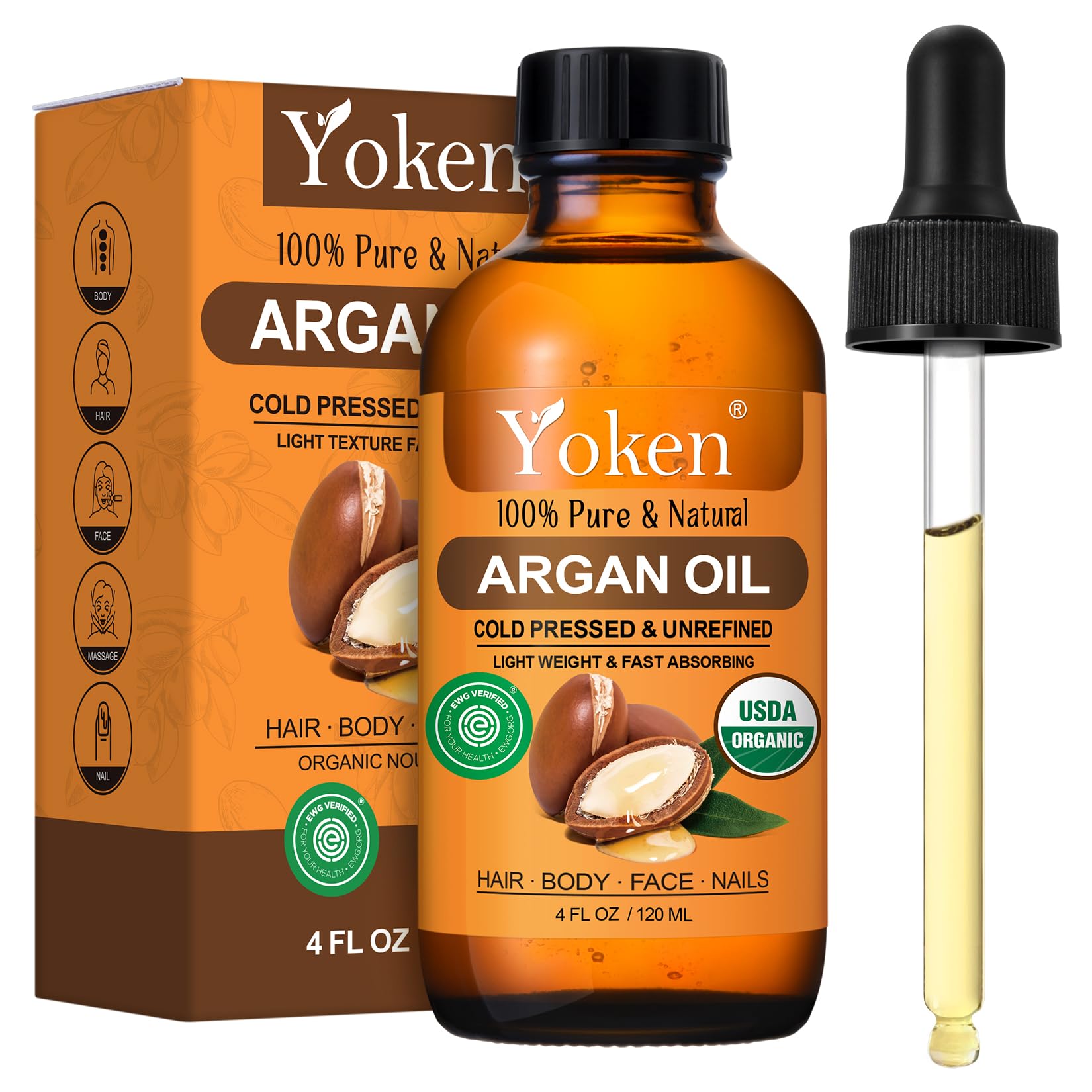 Yoken front bottle showing label and dropper for clear product identification and convenience