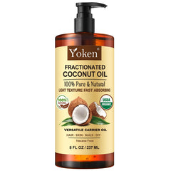 Yoken front bottle 8oz displaying clean packaging and organic label for clear benefit