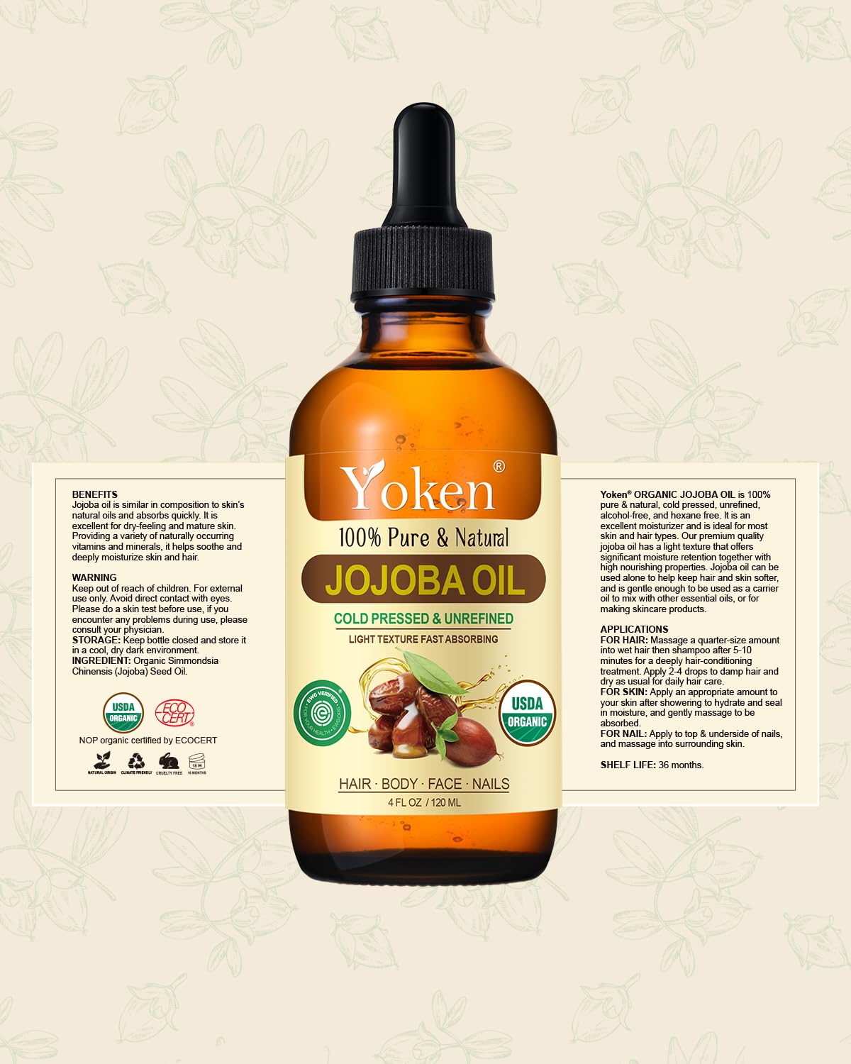 Yoken jojoba oil displayed in bathroom setting highlighting daily routine convenience benefit