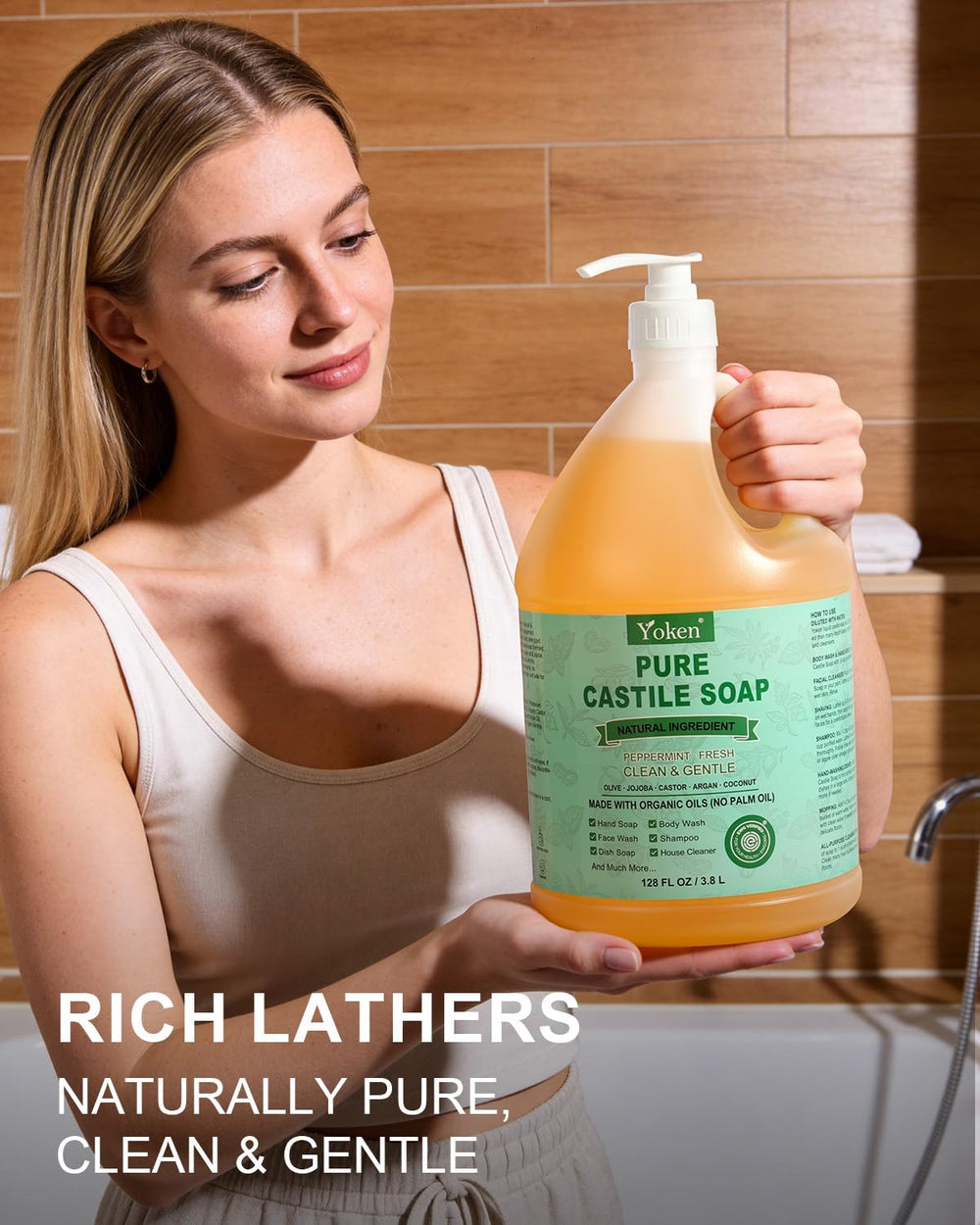 Yoken soap used to wash a dog showing gentle pet-care benefit