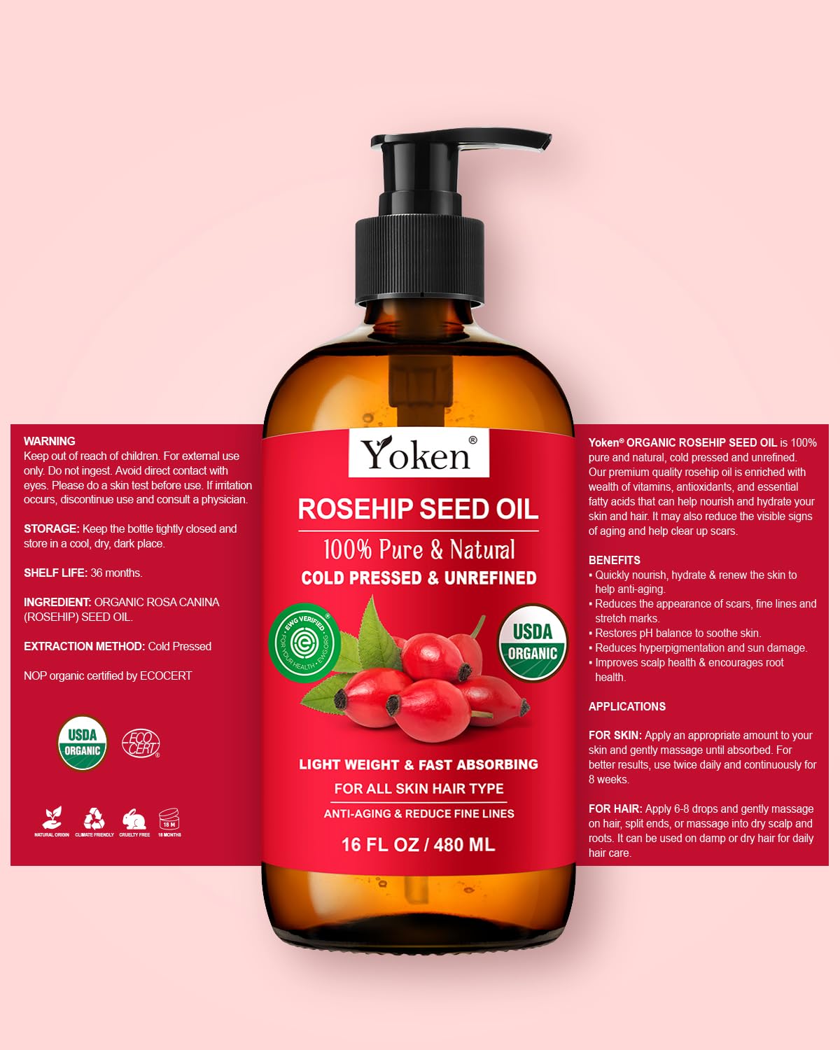 Yoken oil staged in bathroom lifestyle promoting daily skincare routine