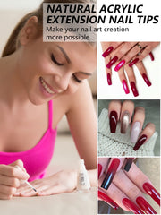 Yokilly tips in acrylic application demonstrating smooth bonding and durability