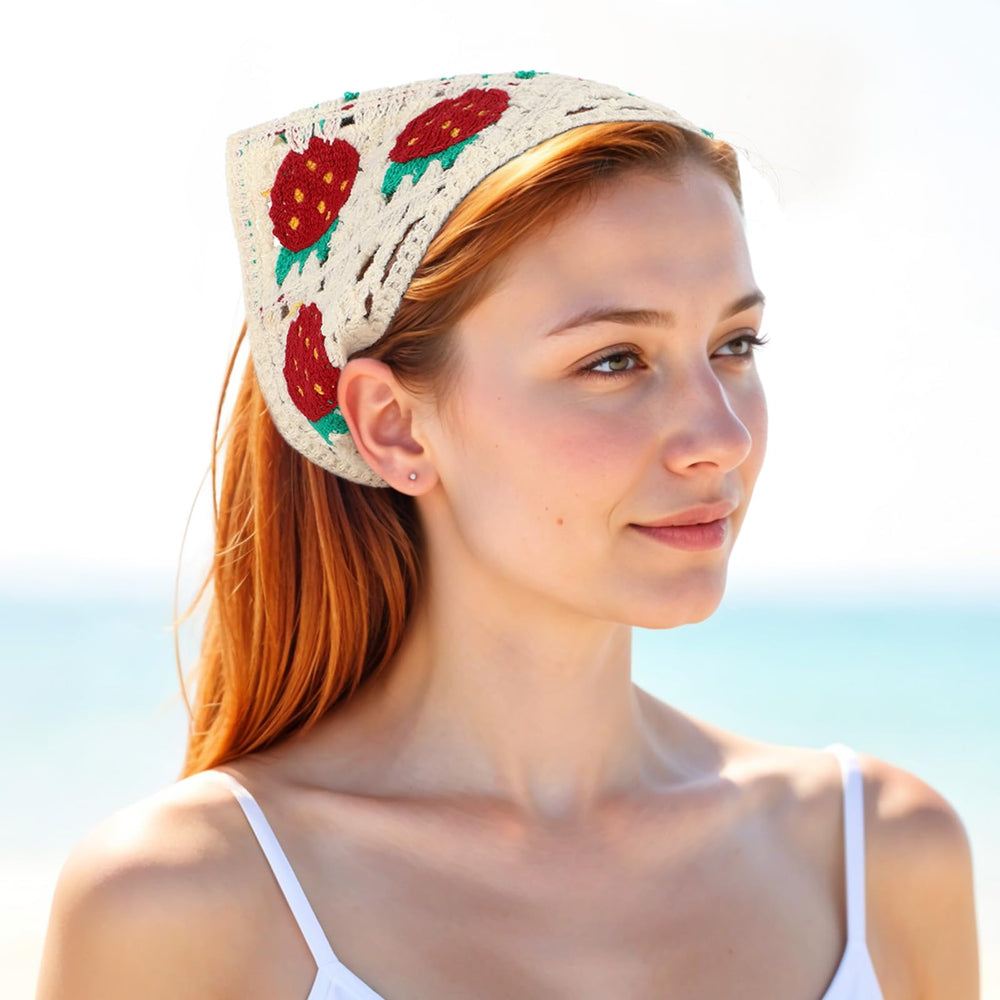 Yolev woman wearing bandana outdoors adding vintage style vibe