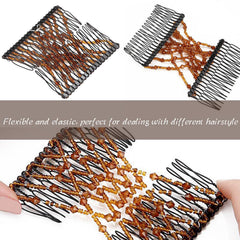 YOLLVKOT comb securing half-up hairstyle for quick everyday styling