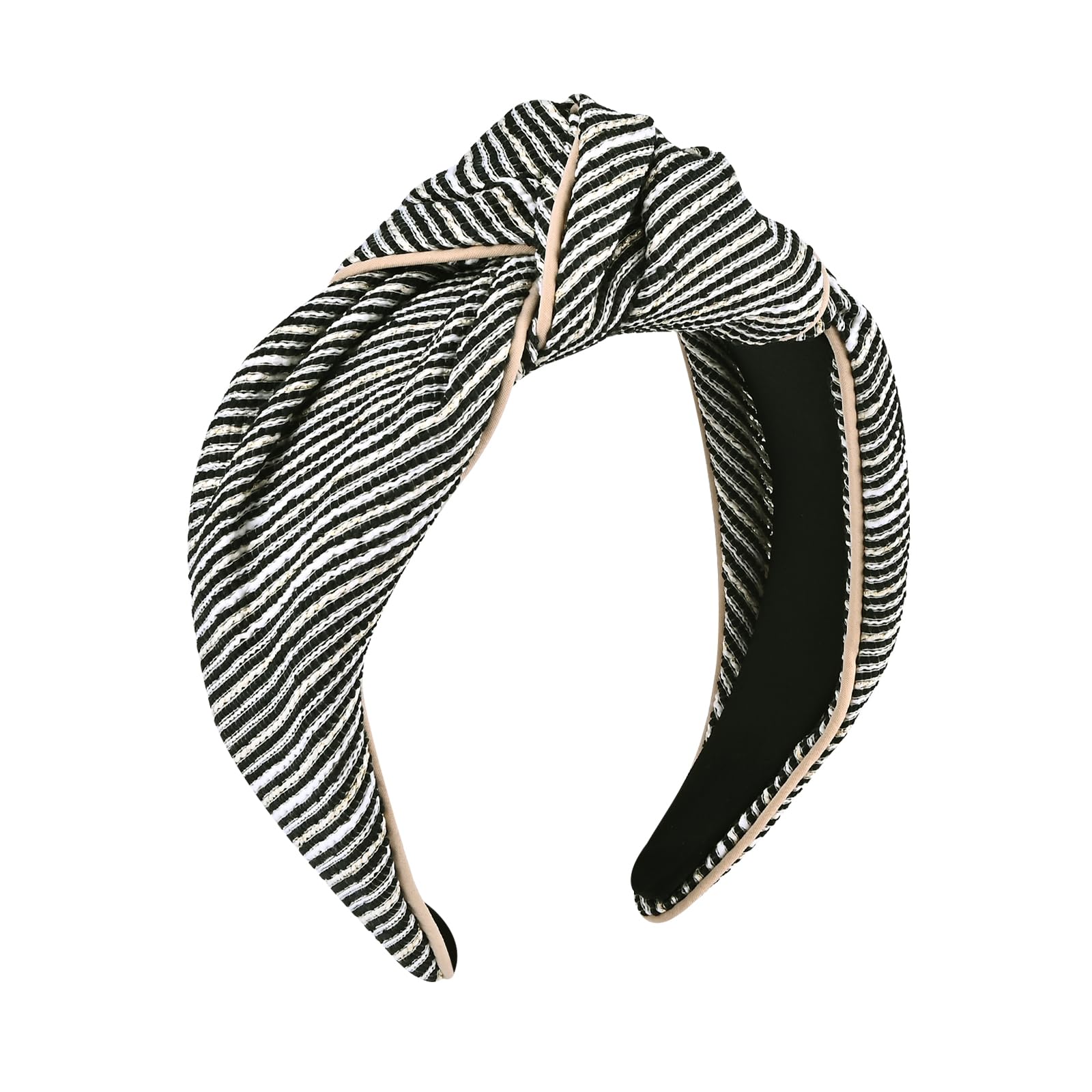Yonchic front view showing black and white bands for versatile styling