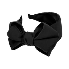 Yonchic front view black headband showing sleek silhouette and easy styling