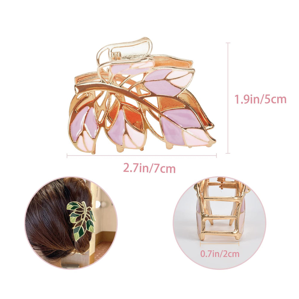 Yonchic side view of the large 5D flower claw demonstrating strong spring hold for voluminous hair