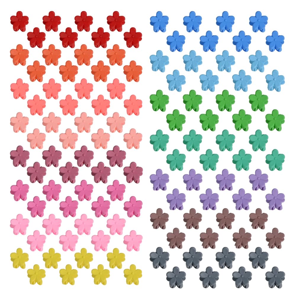 Yongdeli front packaging showing 100 mini flower clips, organized and ready