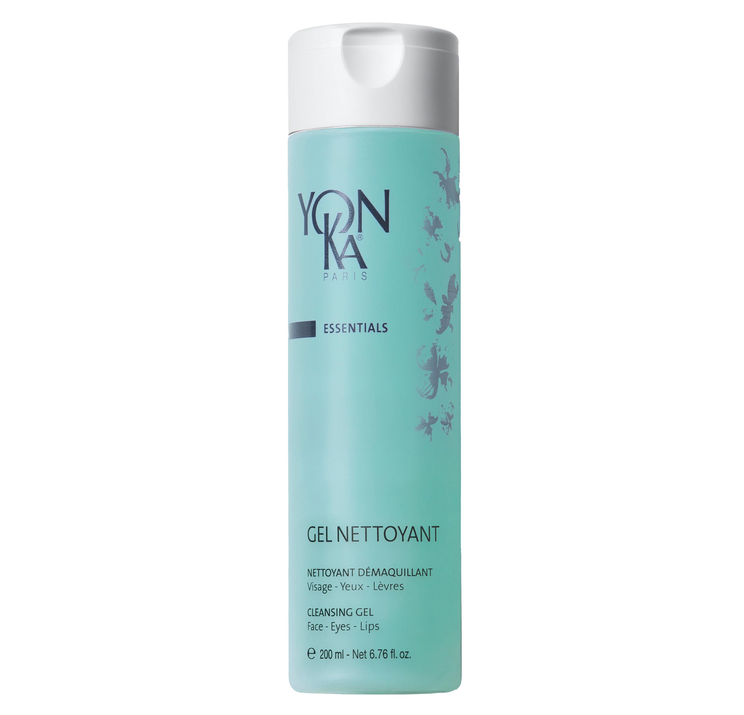 Yonka gel cleanser front bottle showing clean design and usage benefits