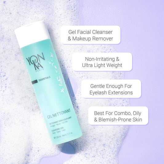 Yonka dispenser pumping gel cleanser for precise, low-waste application benefit