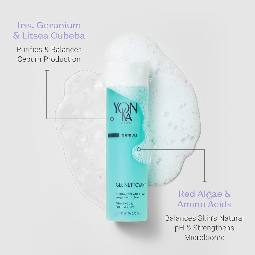 red algae ingredient visual with Yonka label highlighting hydration benefit