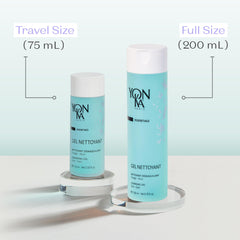 6.76 fl oz Yonka bottle beside ruler showing travel-friendly size benefit