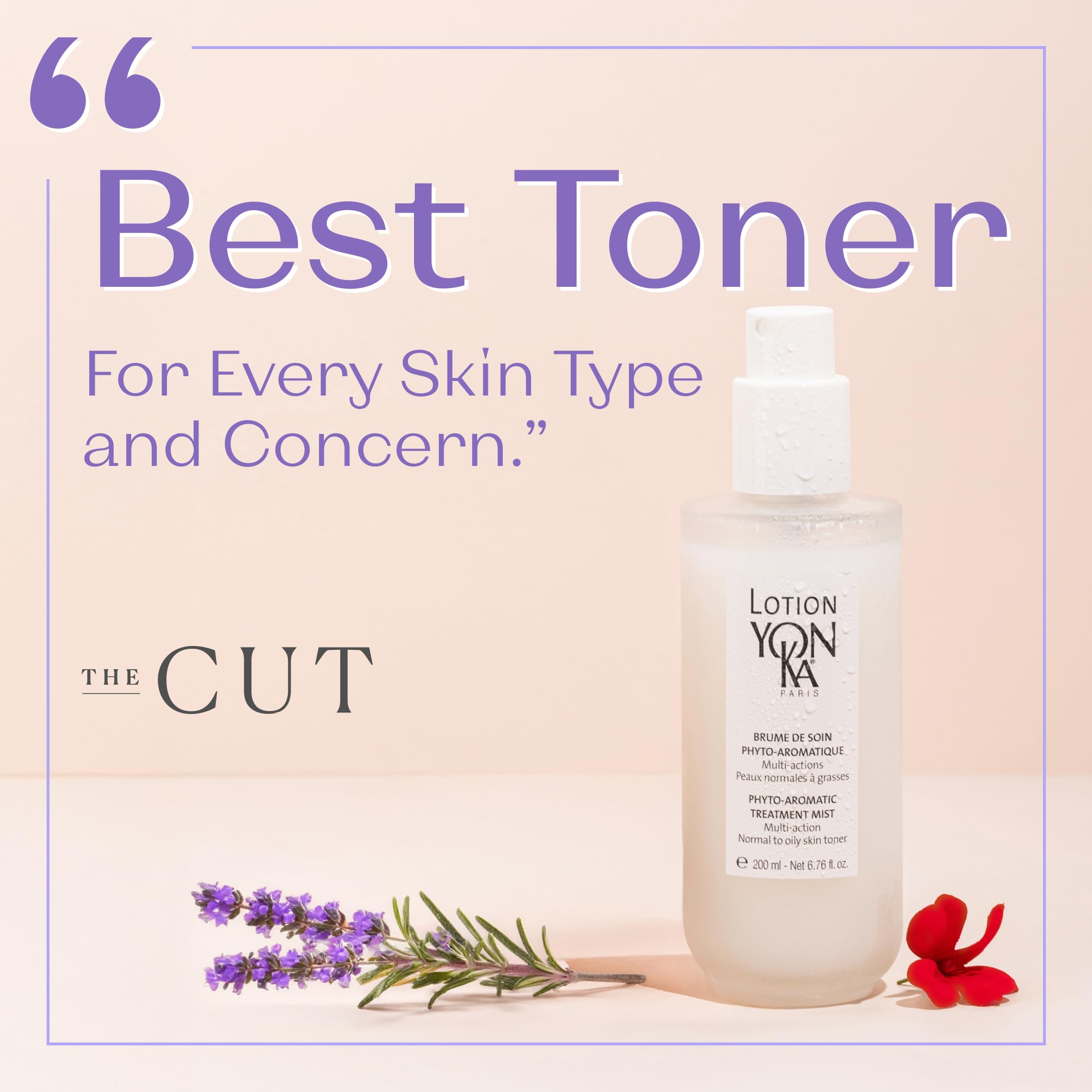 Yonka ingredients label highlighting Quintessence essential oils and aloe vera benefits