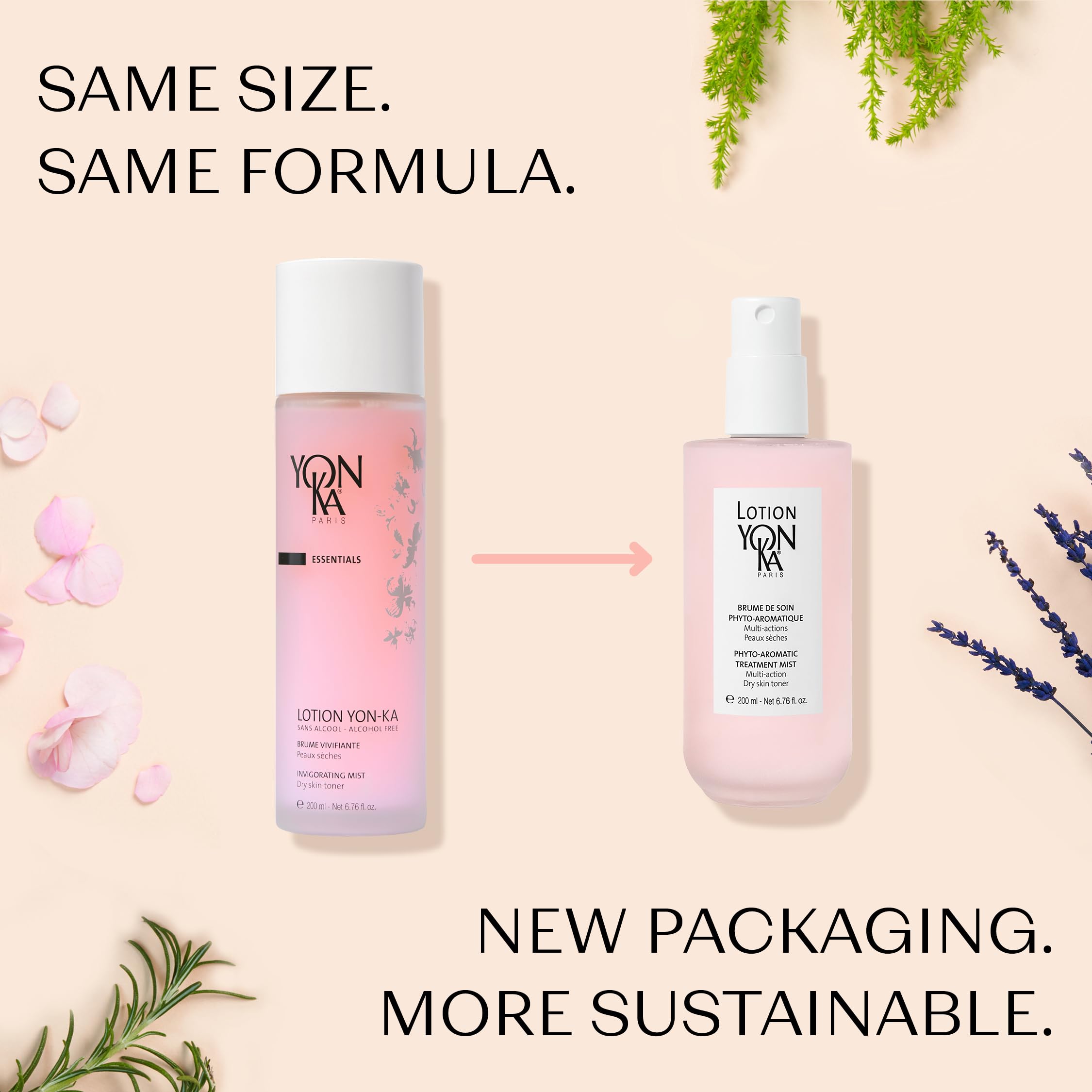 Yon-Ka PS with lavender and rosemary botanicals highlighting natural ingredients