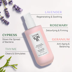 Yon-Ka PS used to set makeup showing refreshed dewy finish
