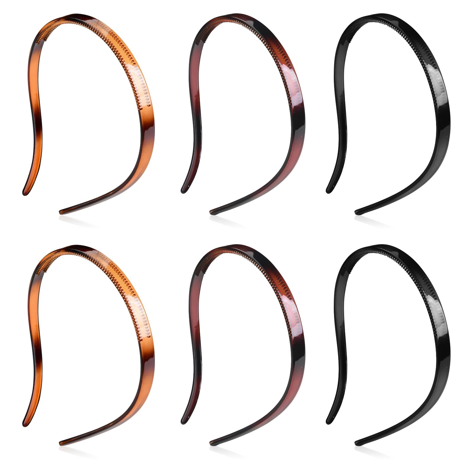 YONOY front packaging showing six thin headbands and color selection for easy styling