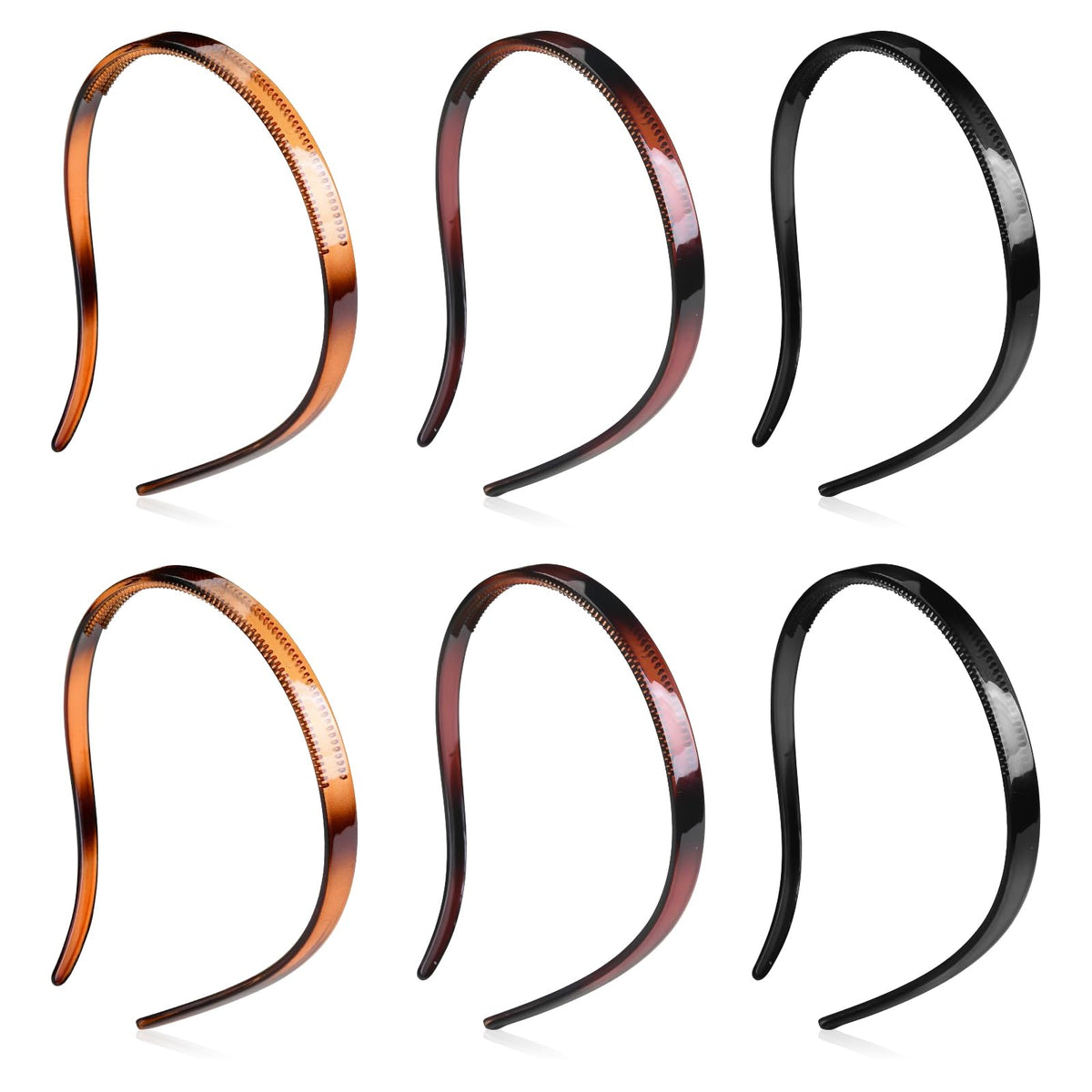 YONOY front packaging showing six thin headbands and color selection for easy styling