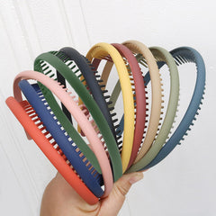 YONOY front view of ten matte headbands showing color variety and set benefit
