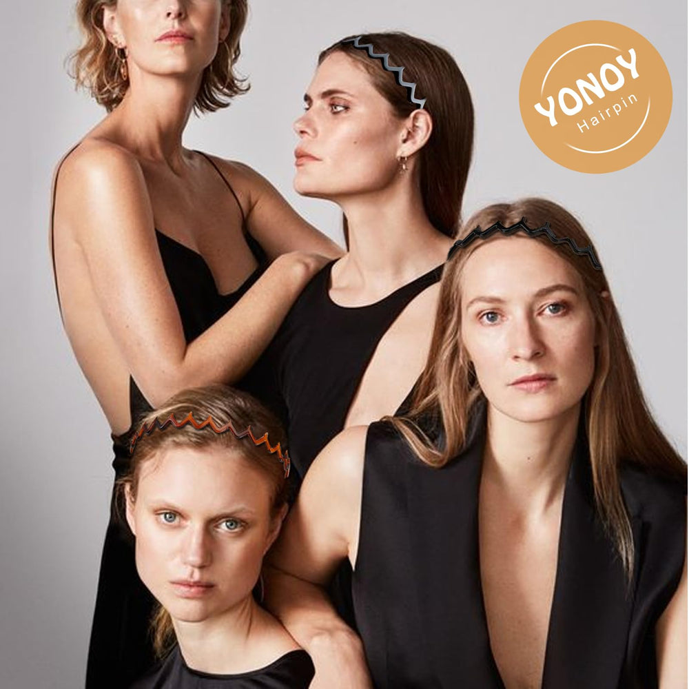 YONOY headband worn in hairstyle keeps hair back and looks stylish