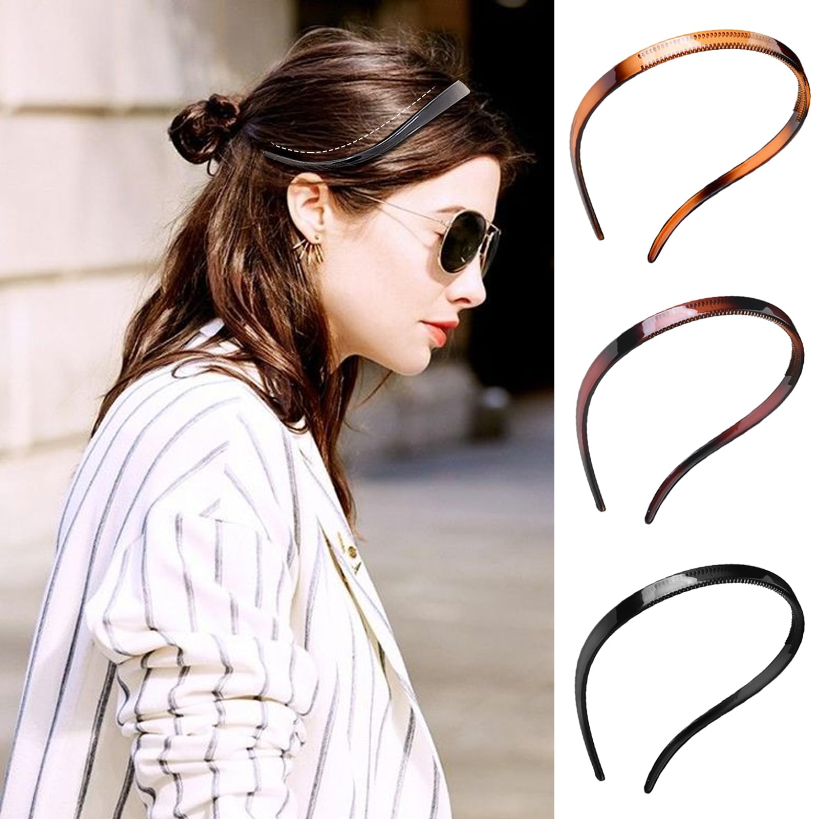 YONOY headband flexed to show lightweight resin elasticity and durable bendability
