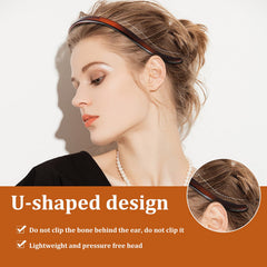 YONOY on model with straight hair showing comfortable eyewear-friendly styling