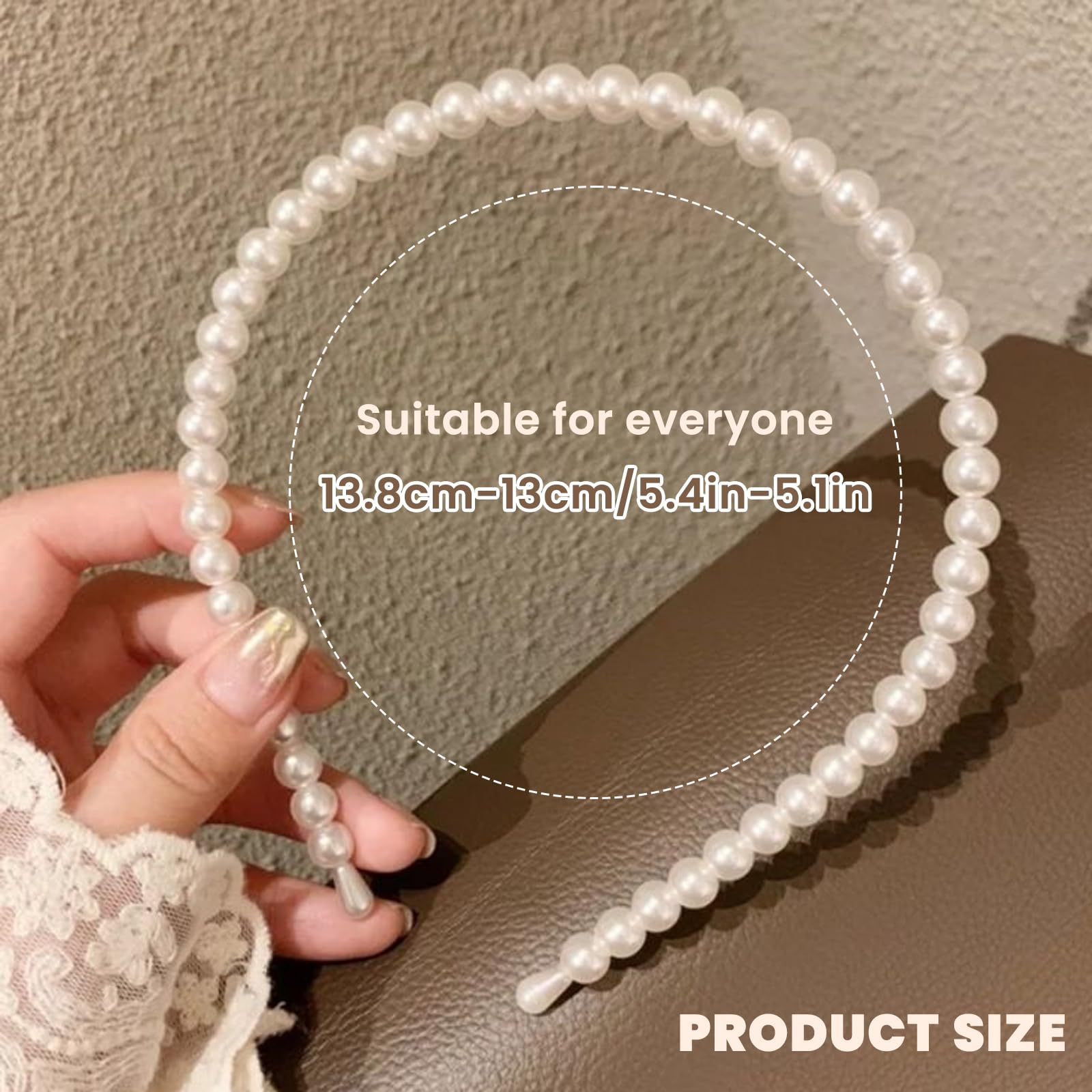 YONOY headband beside a hand to show scale and lightweight portability
