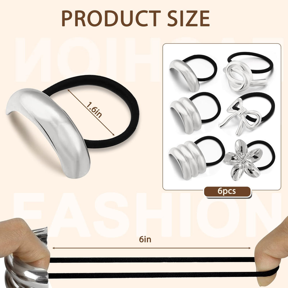 YONOY hair tie next to hand for scale, shows compact durable size