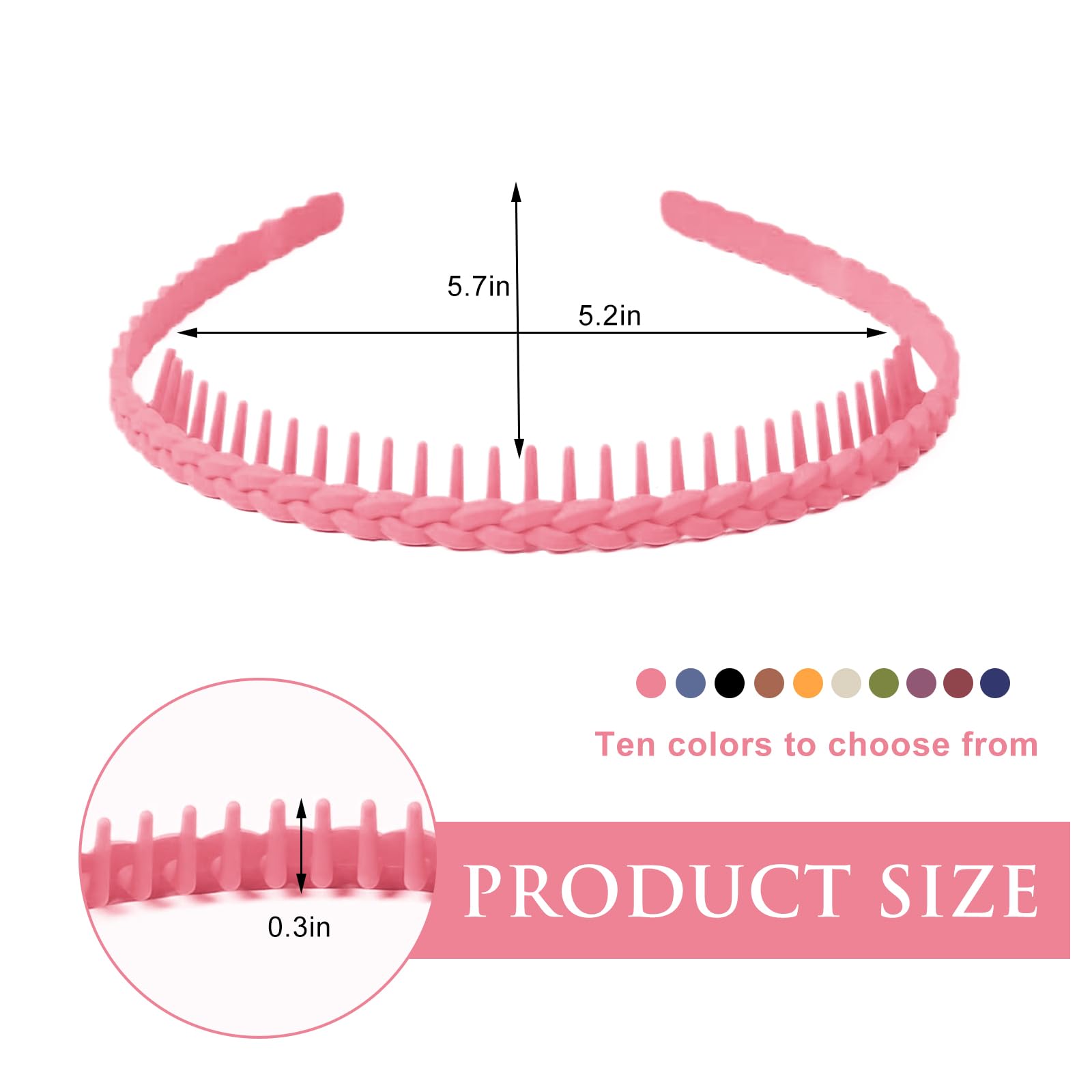 YONOY headband next to ruler showing slim profile and accurate sizing