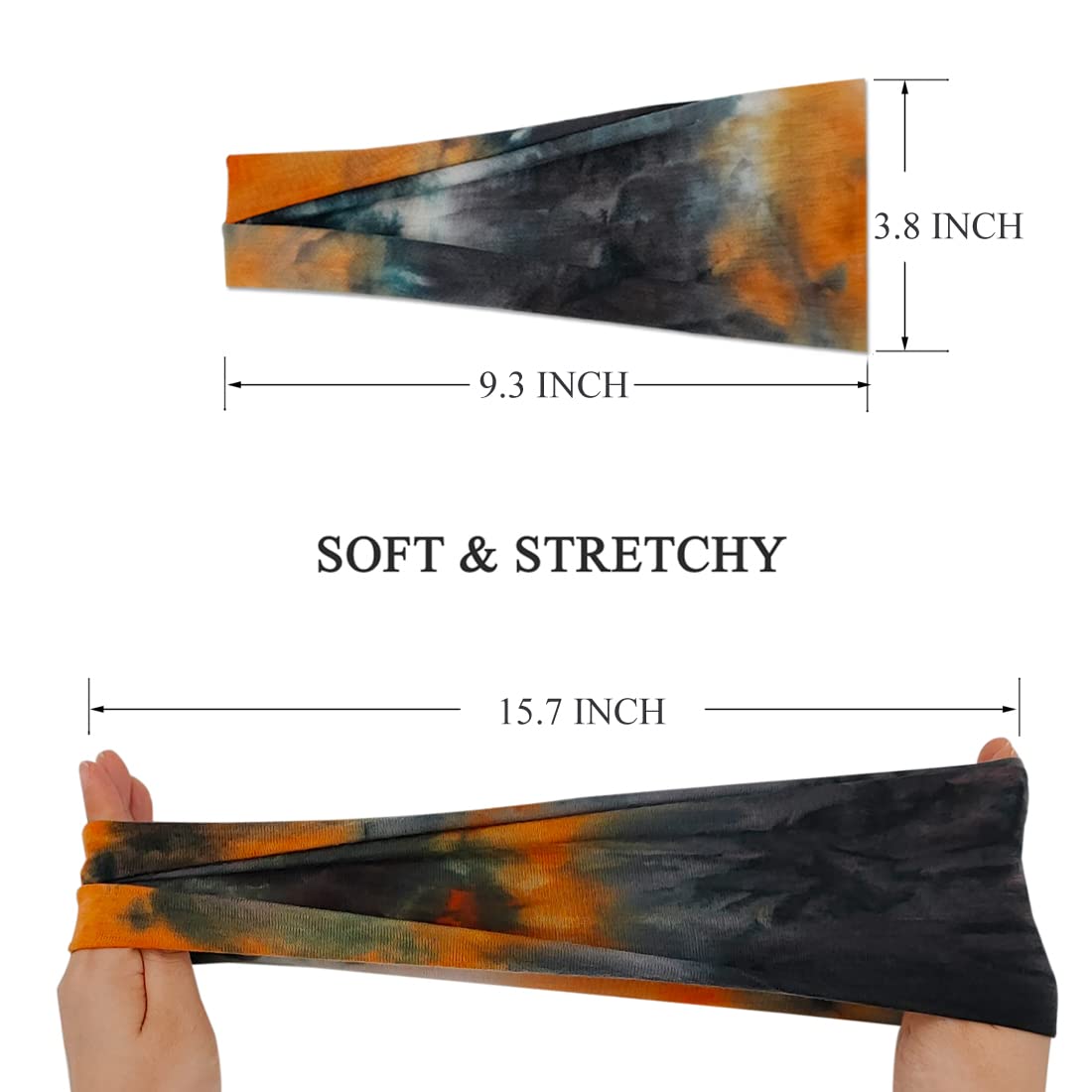YONUF flat lay of six tie-dye colors for outfit coordination