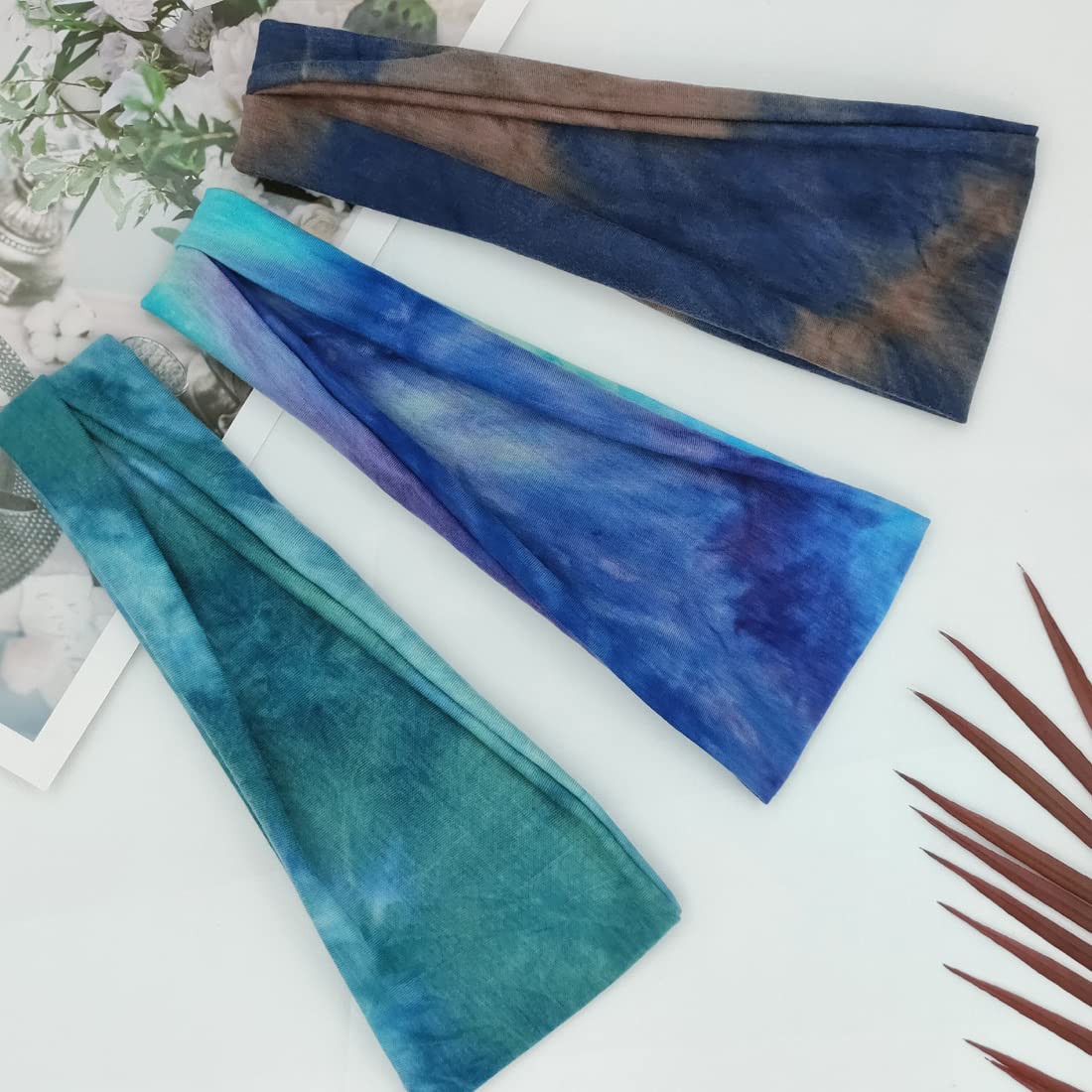 YONUF headbands paired with outfits illustrating style options and color matching